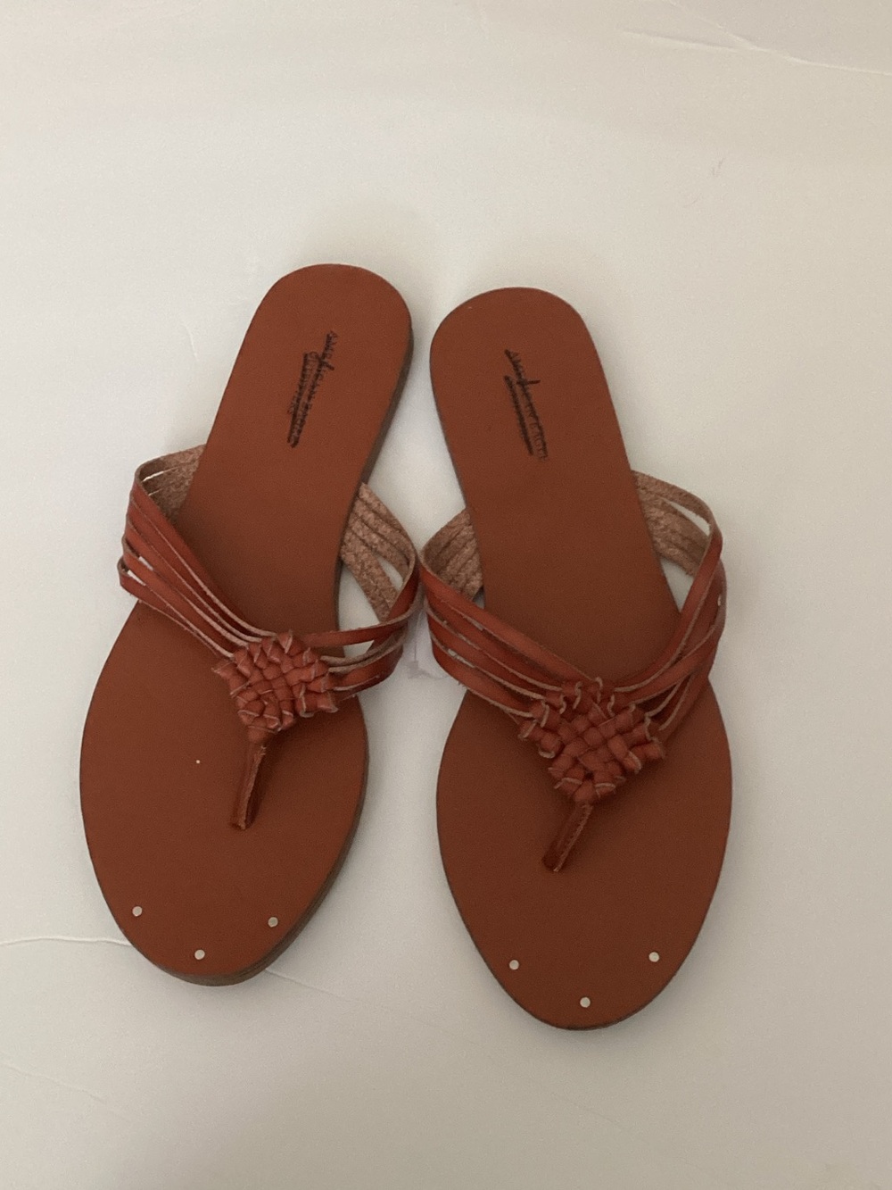 American Eagle Outfitters Brown Braided Toe-Post Sandals - Picture 3 of 4